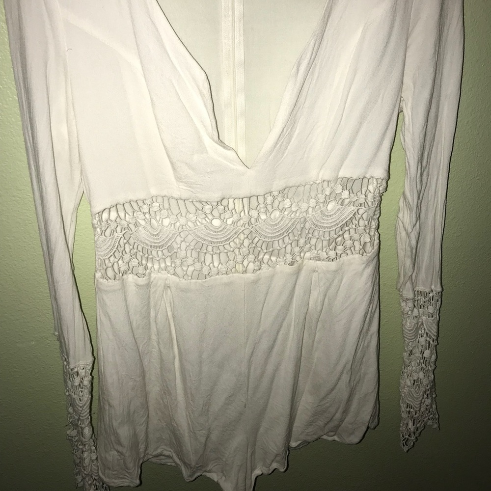 V-neck Laced Romper